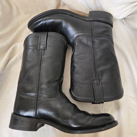 Old West Men\'s Size 8.5D Corona Calf Leather Boots Black SRM4010 main image 15